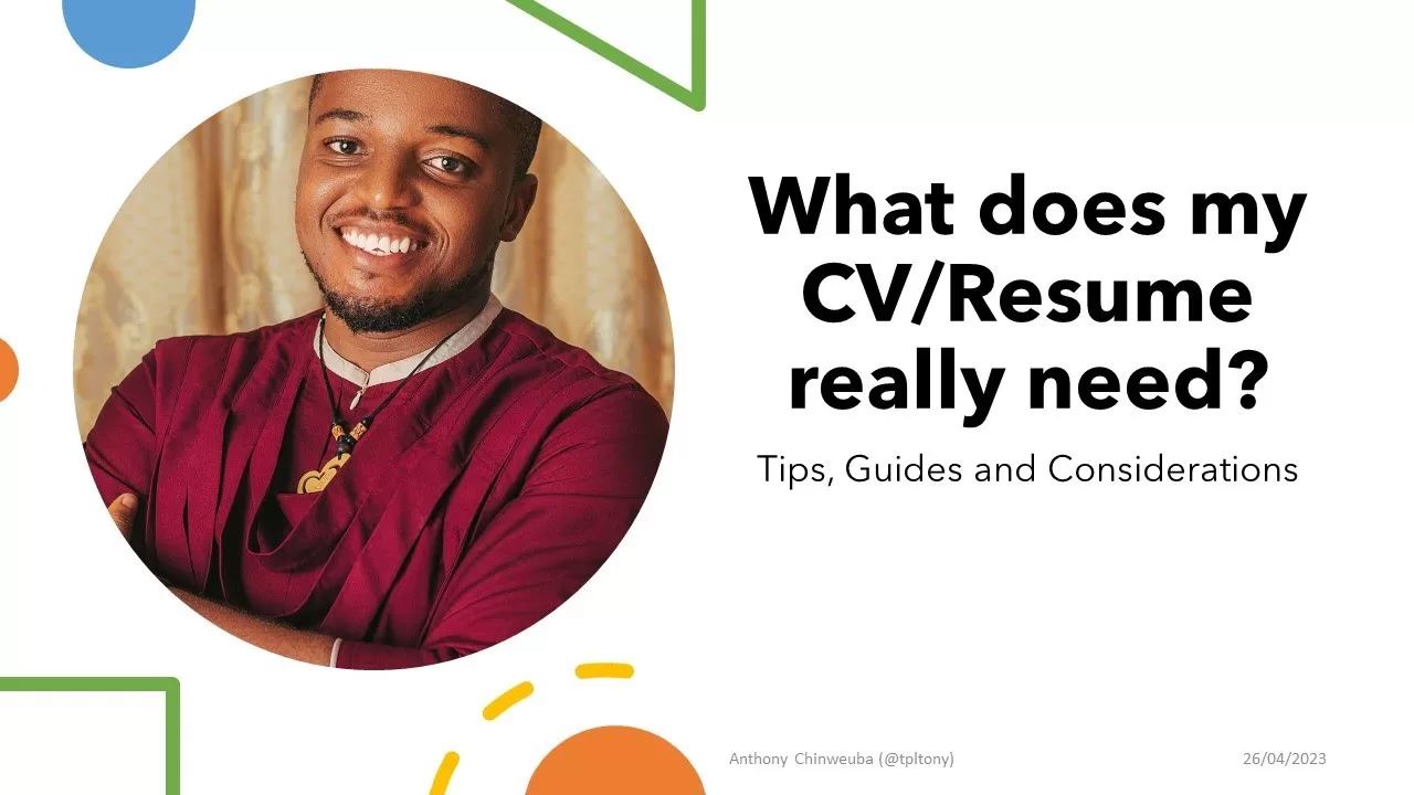 What does my CV/Resume really need?